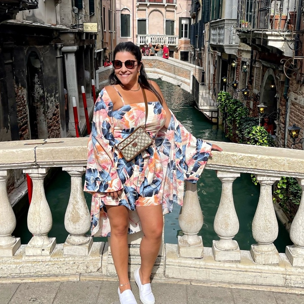 Fashion Nova Tropical Print Mini‎ Dress Set